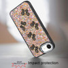 Crystal Butterfly Design Epoxy Glitter Hybrid Case for iPhone 17e / 16e - Black