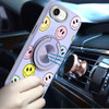 Circular Series Hybrid Case with Rotating Ring Stand for iPhone 17e / 16e - Smiley Faces