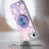 Circular Series Hybrid Case with Rotating Ring Stand for iPhone 17e / 16e - Floral Purple