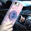 Circular Series Hybrid Case with Rotating Ring Stand for iPhone 17e / 16e - Floral Purple