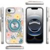 Circular Series Hybrid Case with Rotating Ring Stand for iPhone 17e / 16e - Flower Garden