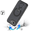 Honeycomb Series Heat Dissipation MagSafe Cooling Case with Rotating Ring Holder Kickstand for iPhone 17e / 16e - Black