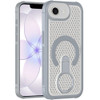 Honeycomb Series Heat Dissipation MagSafe Cooling Case with Rotating Ring Holder Kickstand for iPhone 17e / 16e - Grey