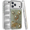 Luxury Crystal Jeweled Bling 3D Diamond Case for iPhone 18 Pro and iPhone 17 Pro - Silver