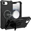 Military Grade MagSafe Tough Ultra Rugged Hybrid Case with Kickstand for iPhone 17e / 16e - Black