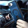 MagSafe Armor Stand Case with Double Finger Ring Holder for iPhone 17e / 16e - Blue
