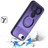MagSafe Armor Stand Case with Double Finger Ring Holder for iPhone 17e / 16e - Purple