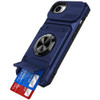 Military Grade All-In-One Ring Stand Case with Card Pocket for iPhone 17e / 16e - Blue