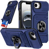 Military Grade All-In-One Ring Stand Case with Card Pocket for iPhone 17e / 16e - Blue