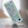 Designer Series Tough Shield Transparent Hybrid Case for iPhone 17e / 16e - Purple and Green Wildflowers