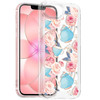 Designer Series Tough Shield Transparent Hybrid Case for iPhone 17e / 16e - Pink Roses & Teal Teapots