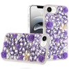 Dazzling Bling 3D Crystal Diamond Case for iPhone 17e / 16e - Purple
