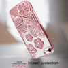 Floral Twinkle Glitter Diamond Case for iPhone 17e / 16e - Rose Gold