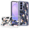 Designer Series Tough Shield Transparent Hybrid Case for Samsung Galaxy A17 5G - Tropical Flamingo & Leaves