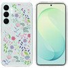 Designer Series Tough Shield Transparent Hybrid Case for Samsung Galaxy S26 FE - Purple and Green Wildflowers
