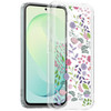 Designer Series Tough Shield Transparent Hybrid Case for Samsung Galaxy S26 FE - Purple and Green Wildflowers