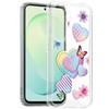 Designer Series Tough Shield Transparent Hybrid Case for Samsung Galaxy S26 FE - Pastel Hearts with Butterflies