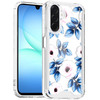 Designer Series Tough Shield Transparent Hybrid Case for Samsung Galaxy A27 5G - Blue Leaves and Pink Florals
