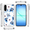 Designer Series Tough Shield Transparent Hybrid Case for Samsung Galaxy A57 5G - Blue Leaves and Pink Florals