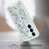 Designer Series Tough Shield Transparent Hybrid Case for Samsung Galaxy A57 5G - Purple and Green Wildflowers
