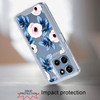Designer Series Tough Shield Transparent Hybrid Case for Motorola Moto G (2026/2025) / Moto G Play 2026 - Blue Leaves and Pink Florals