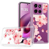 Designer Series Tough Shield Transparent Hybrid Case for Motorola Moto G Power 2026 / 2025 - Cherry Blossom