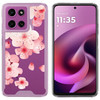 Designer Series Tough Shield Transparent Hybrid Case for Motorola Moto G Power 2026 / 2025 - Cherry Blossom