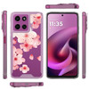 Designer Series Tough Shield Transparent Hybrid Case for Motorola Moto G Power 2026 / 2025 - Cherry Blossom