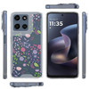 Designer Series Tough Shield Transparent Hybrid Case for Motorola Moto G Power 2026 / 2025 - Purple and Green Wildflowers