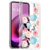 Designer Series Tough Shield Transparent Hybrid Case for Motorola Moto G Power 2026 / 2025 - Pink Roses & Teal Teapots