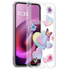 Designer Series Tough Shield Transparent Hybrid Case for Motorola Moto G Stylus 2026 / 2025 - Pastel Hearts with Butterflies
