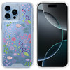 Designer Series Tough Shield Transparent Hybrid Case for iPhone 16 Pro Max - Purple and Green Wildflowers