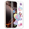 Designer Series Tough Shield Transparent Hybrid Case for iPhone 16 Pro Max - Pastel Hearts with Butterflies