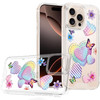 Designer Series Tough Shield Transparent Hybrid Case for iPhone 16 Pro Max - Pastel Hearts with Butterflies