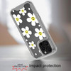 Designer Series Tough Shield Transparent Hybrid Case for iPhone 16 Pro Max - White Daisies with Yellow Smiley Faces