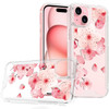 Designer Series Tough Shield Transparent Hybrid Case for iPhone 15 - Cherry Blossom