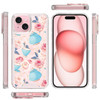 Designer Series Tough Shield Transparent Hybrid Case for iPhone 15 - Pink Roses & Teal Teapots