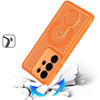 Honeycomb Series Heat Dissipation Magnetic Cooling Case with Rotating Ring Holder Kickstand for Samsung Galaxy S26 Ultra - Cosmic Orange