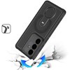 Honeycomb Series Heat Dissipation Magnetic Cooling Case with Rotating Ring Holder Kickstand for Samsung Galaxy S26 FE - Black