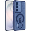 Honeycomb Series Heat Dissipation Magnetic Cooling Case with Rotating Ring Holder Kickstand for Samsung Galaxy S26 FE - Blue