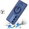 Honeycomb Series Heat Dissipation Magnetic Cooling Case with Rotating Ring Holder Kickstand for Samsung Galaxy S26 Plus - Blue