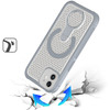 Honeycomb Series Heat Dissipation MagSafe Cooling Case with Rotating Ring Holder Kickstand for iPhone 12 / iPhone 12 Pro - Grey