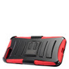 Advanced Armor Hybrid Kickstand Case with Holster for iPhone 8 Plus / 7 Plus - Black Red