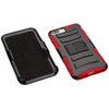 Advanced Armor Hybrid Kickstand Case with Holster for iPhone 8 Plus / 7 Plus - Black Red