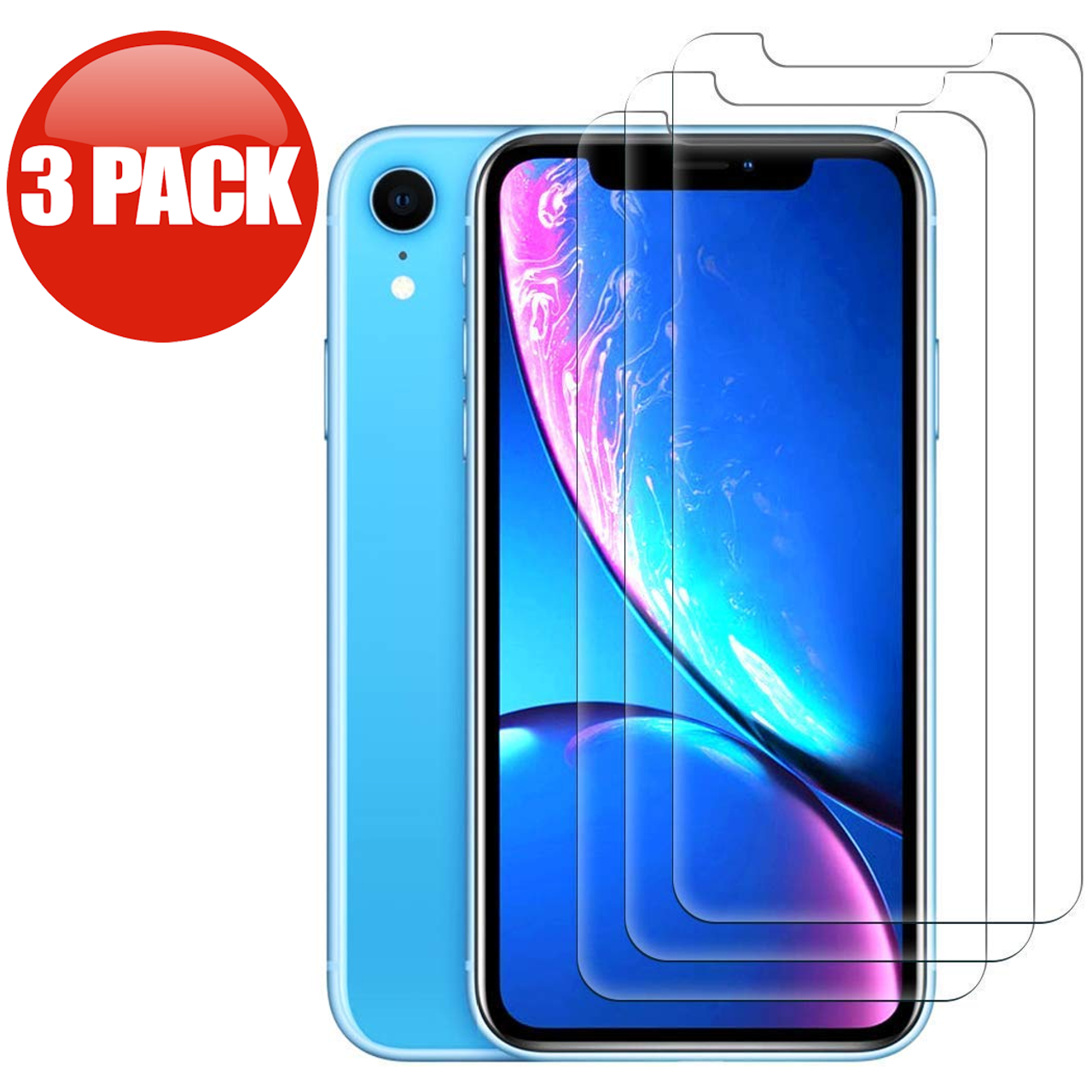 iPhone 11 / iPhone XR Tempered Glass Screen Protector [2-Pack