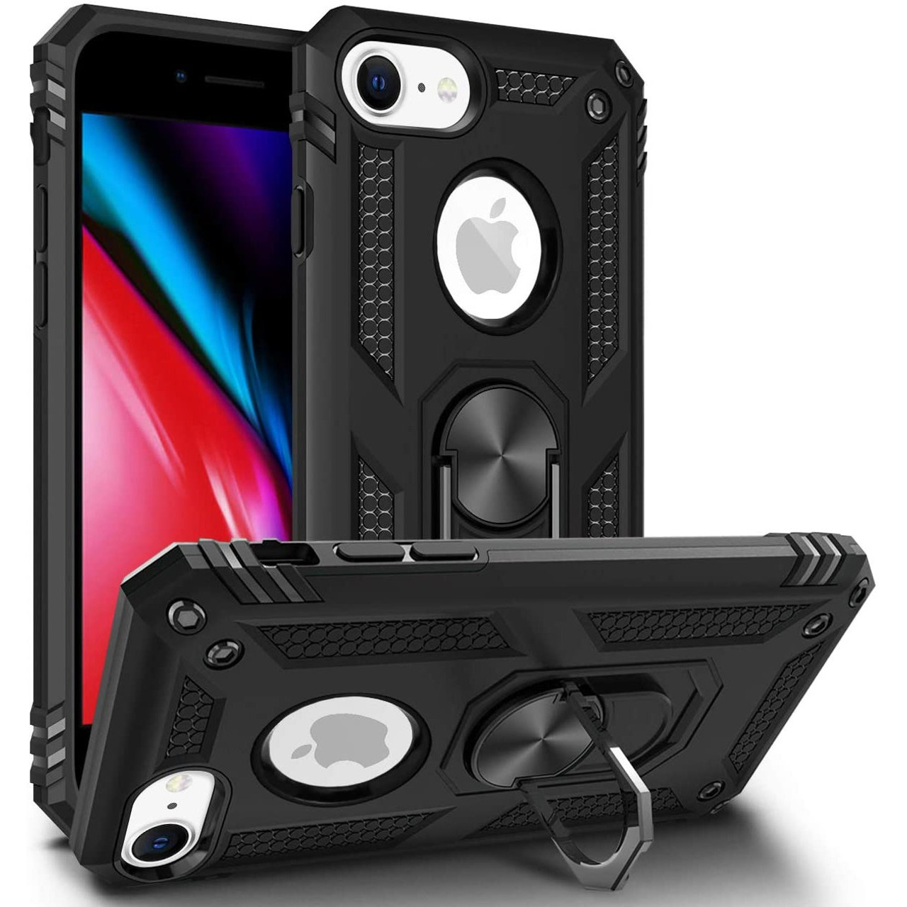 Armor Ring Finger Loop Hybrid Case for iPhone SE (3rd gen & 2nd