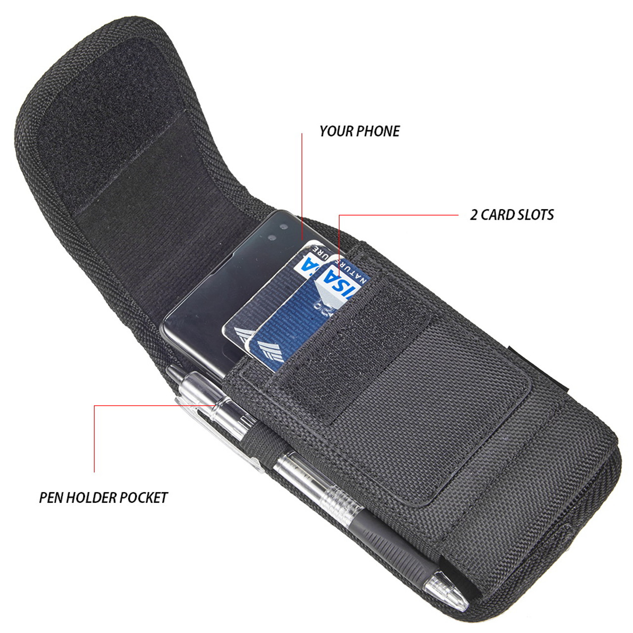 Nylon Pen Case with Pocket