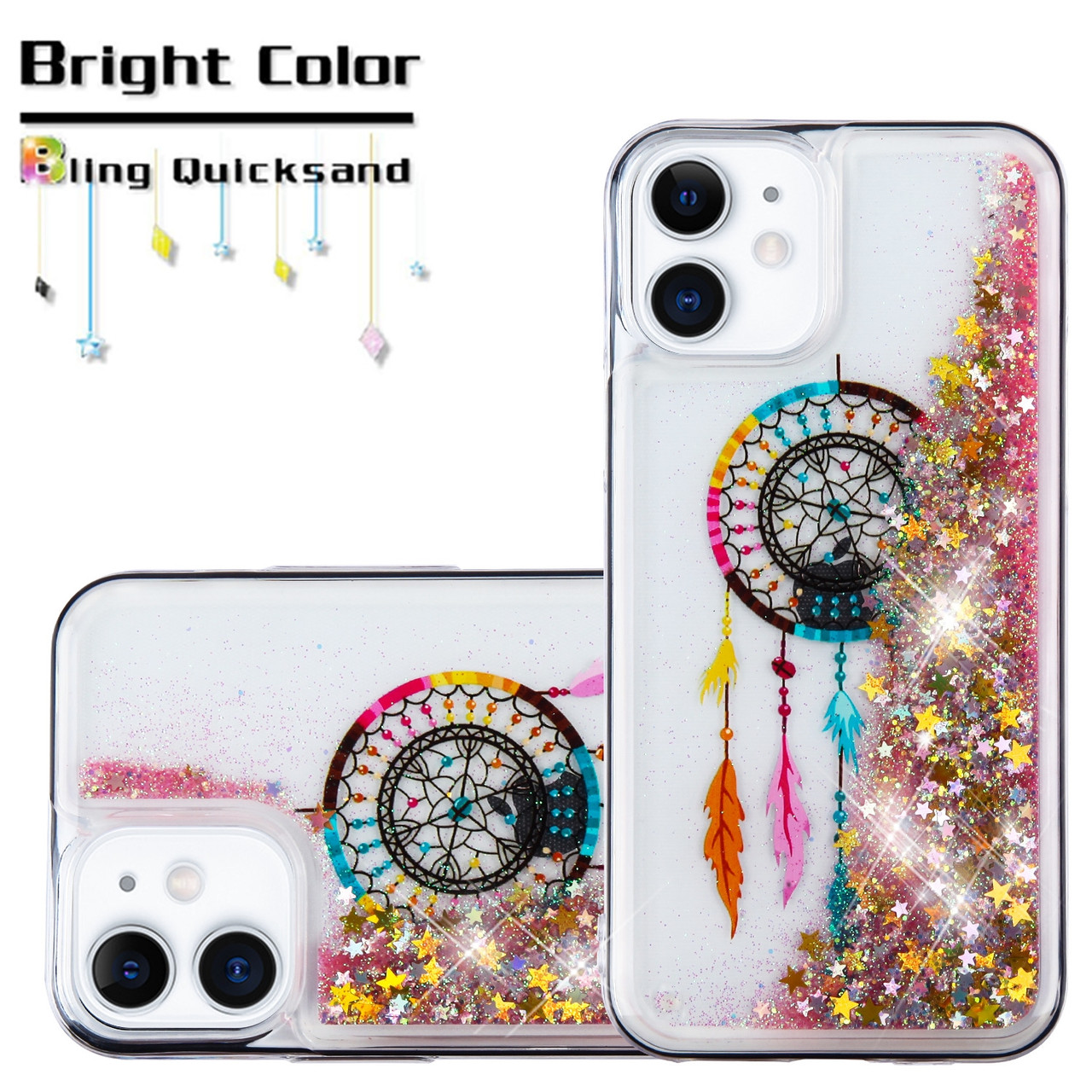 Compatible With Iphone 12 Mini Case Glitter Liquid Transparent