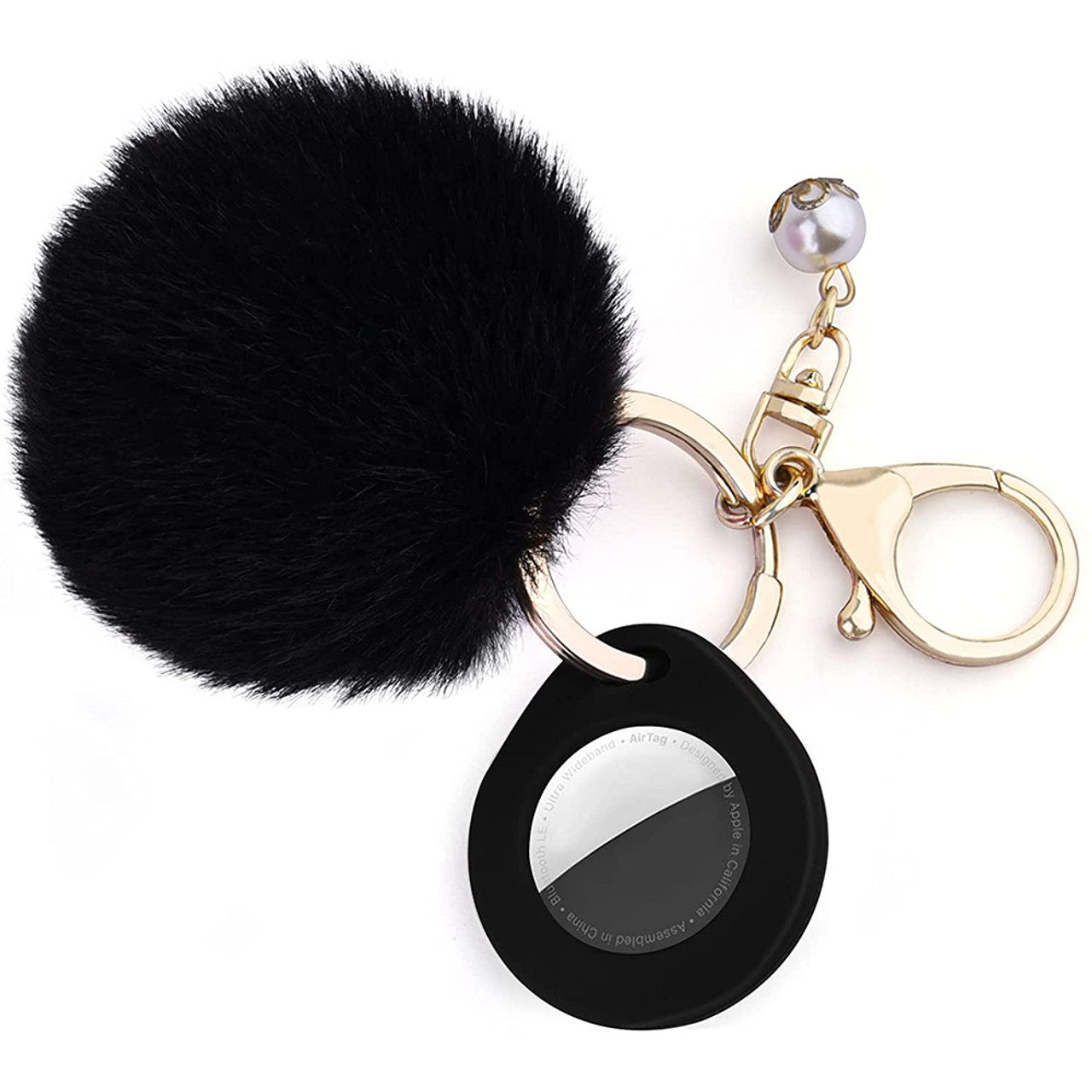 Silicone Protective Case with Faux Fur Pom Pom Keychain for AirPods Pro (2nd  Generation) - Lavender - HD Accessory