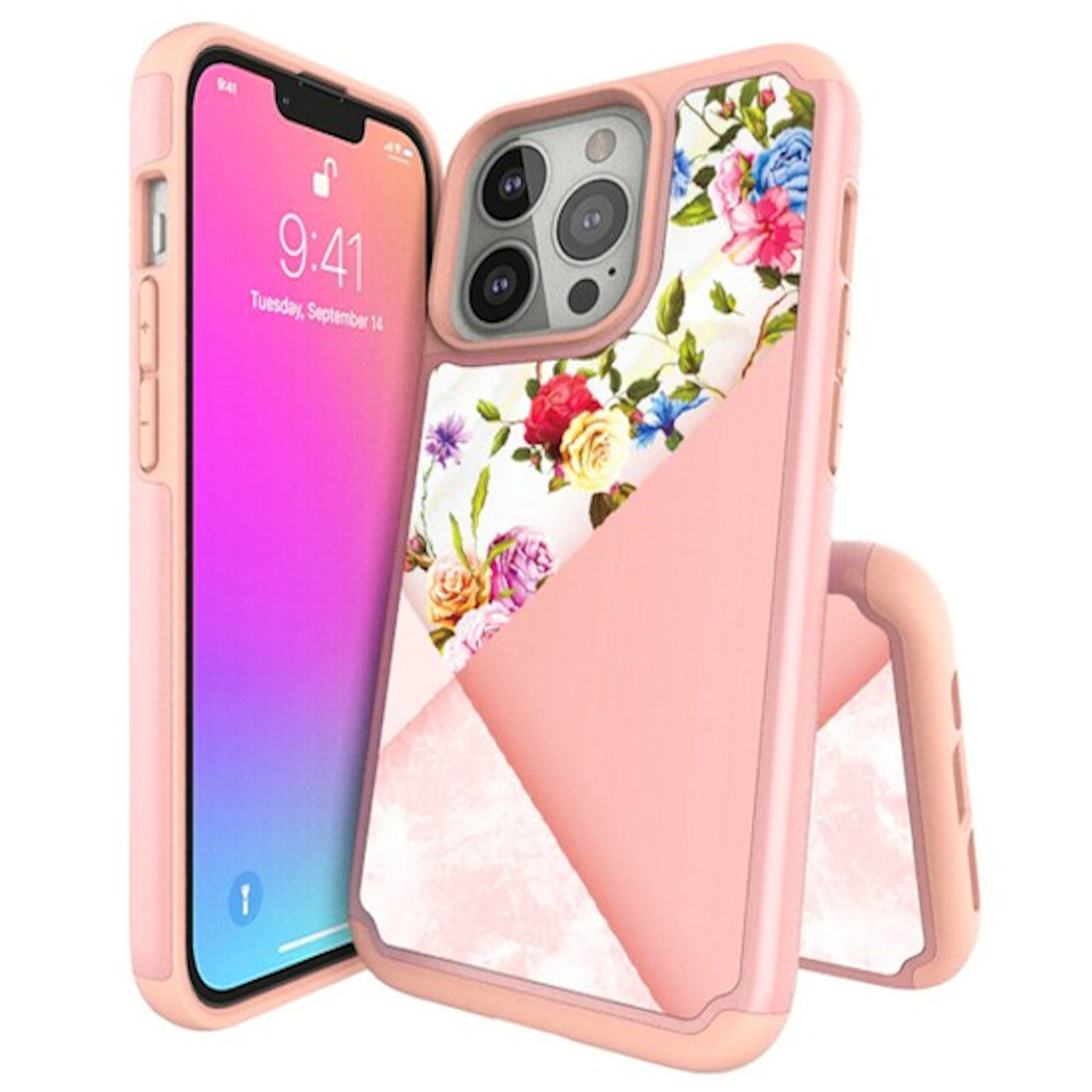 Designer Series TotalDefense Hybrid Case for iPhone 13 Pro Max - Roses - HD  Accessory